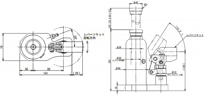 鷹牌EAGLE ED-40液壓千斤頂尺寸