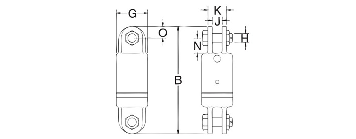 S-2 Crosby萬(wàn)向起重接頭尺寸