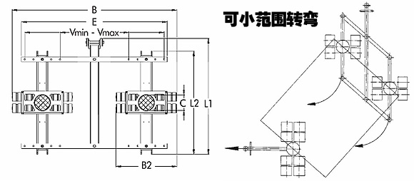 JTLB6K帶框架搬運(yùn)小坦克尺寸