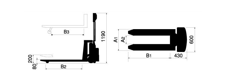 BISHAMON NER電動(dòng)液壓搬運(yùn)車(chē)尺寸圖