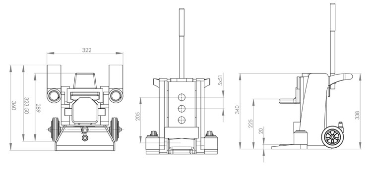 JH20G plus EX德國(guó)爪式千斤頂尺寸