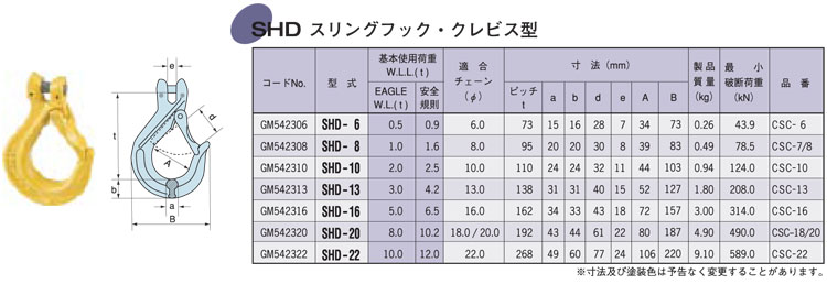 SHD鷹牌羊角安全鉤