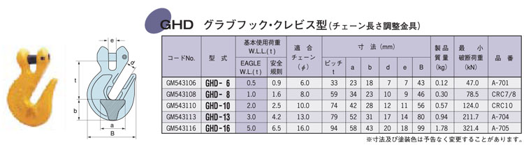 GHD鷹牌羊角安全鉤