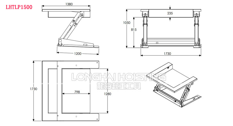 LHTLP1500傾斜式升降平臺(tái)參數(shù)