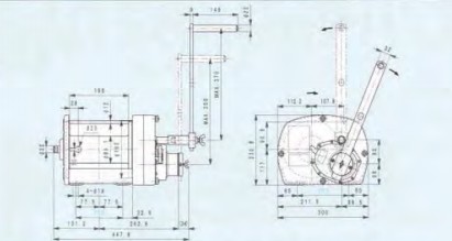 日本FUJI PW手動絞盤尺寸尺寸圖